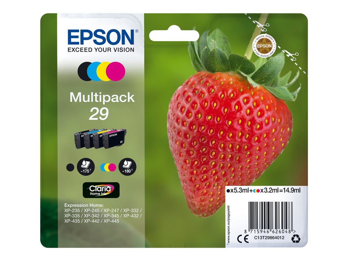 Pack Tinteiros Epson 29 Multipack Preto Ciano Magenta Amarelo