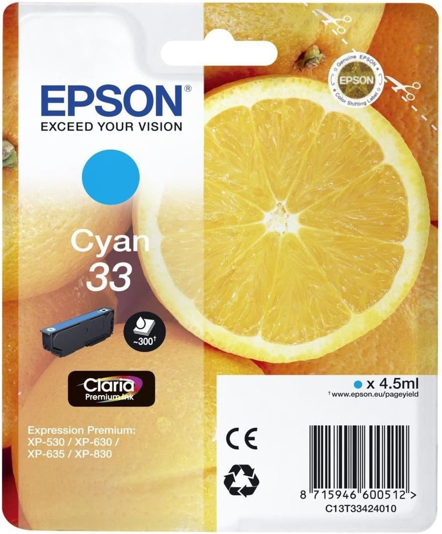 Tinteiro Epson 33 Ciano 4.5ml Original - Imagem 1