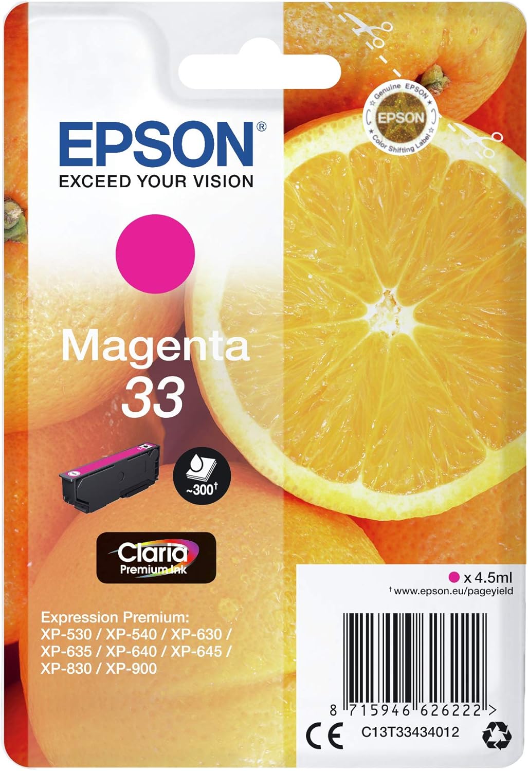 Tinteiro Epson 33 Magenta 4.5 ml Original - Imagem 7
