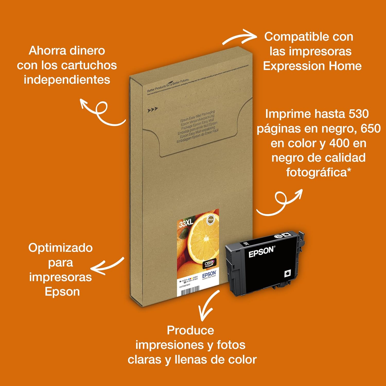 Tinteiro Epson 33XL Ciano XL 8.9ml - Imagem 2