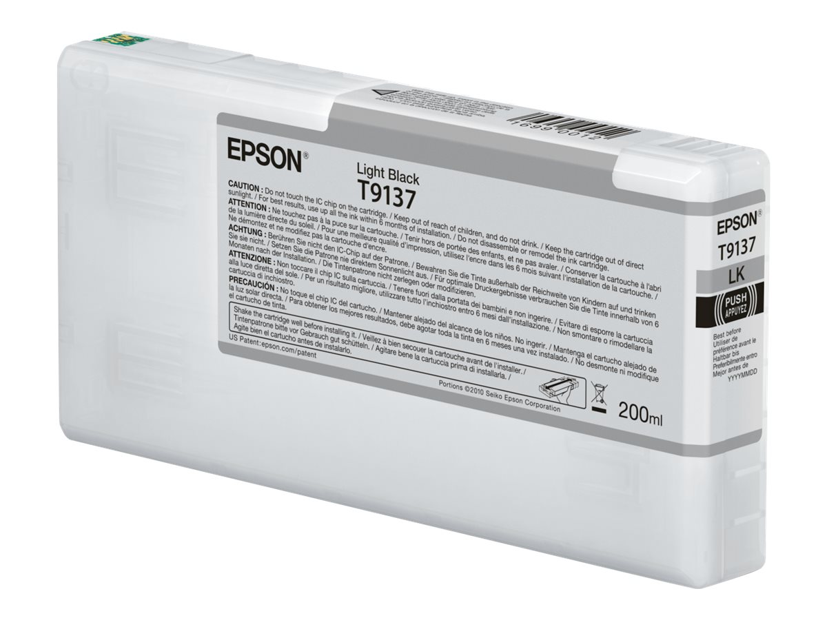 Tinteiro Epson T9137 Preto Claro 200ml Original