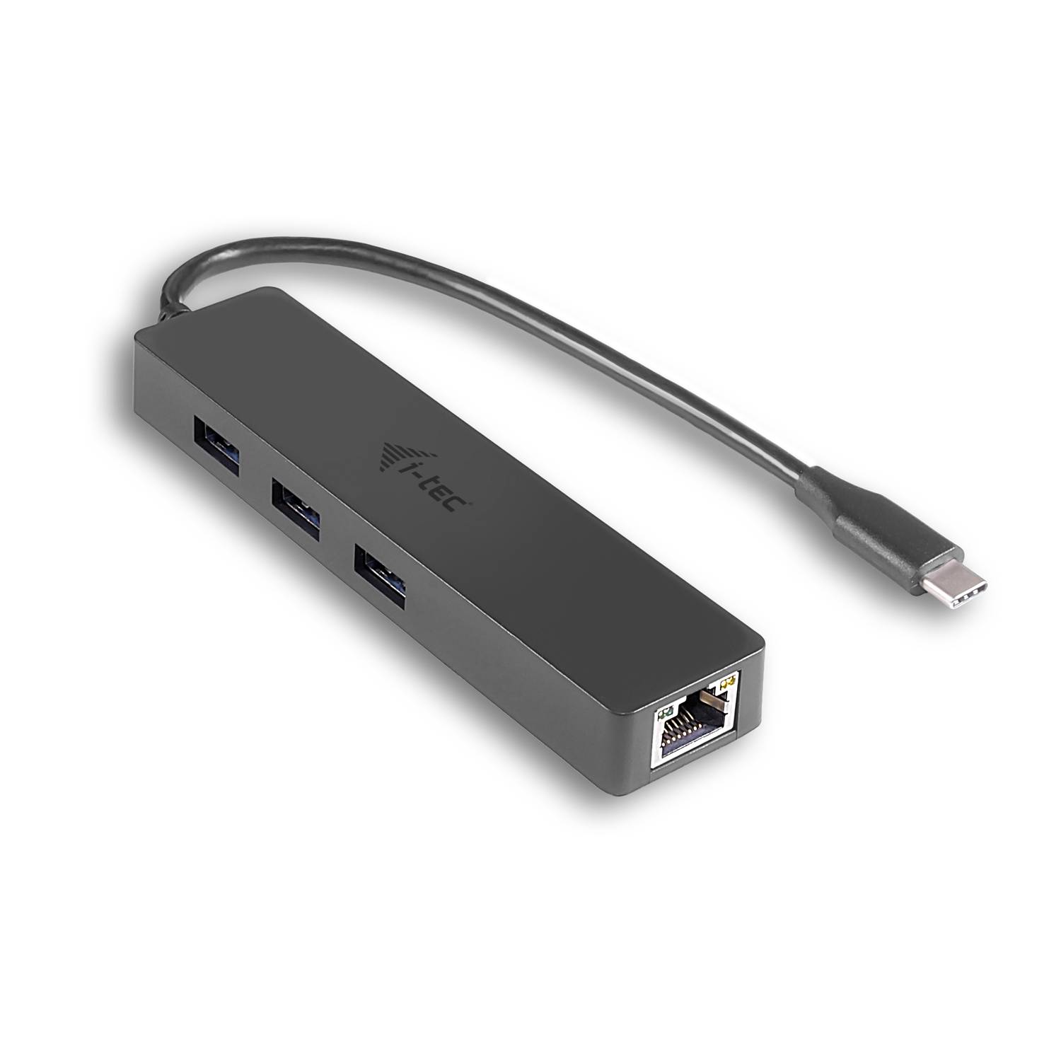 Hub i-Tec USB-C Fino 3 Portas USB 3.0 e Adaptador Rede Gigabit - Imagem 1
