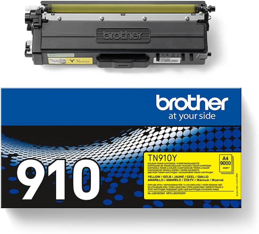 Cartucho de Toner Brother TN910Y Amarelo Ultra Jumbo Original - Imagem 3