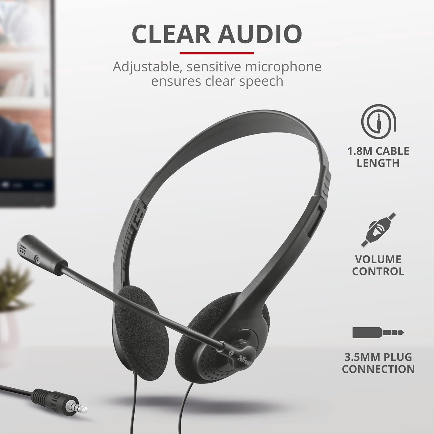 Headset Trust Primo Chat Com Fio 3.5mm - Imagem 2