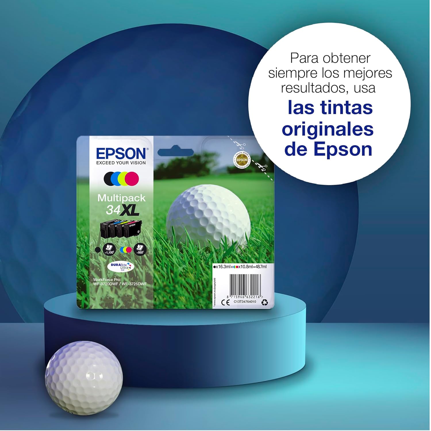 Tinteiro Epson 34 Amarelo 4.2ml Original - Imagem 3