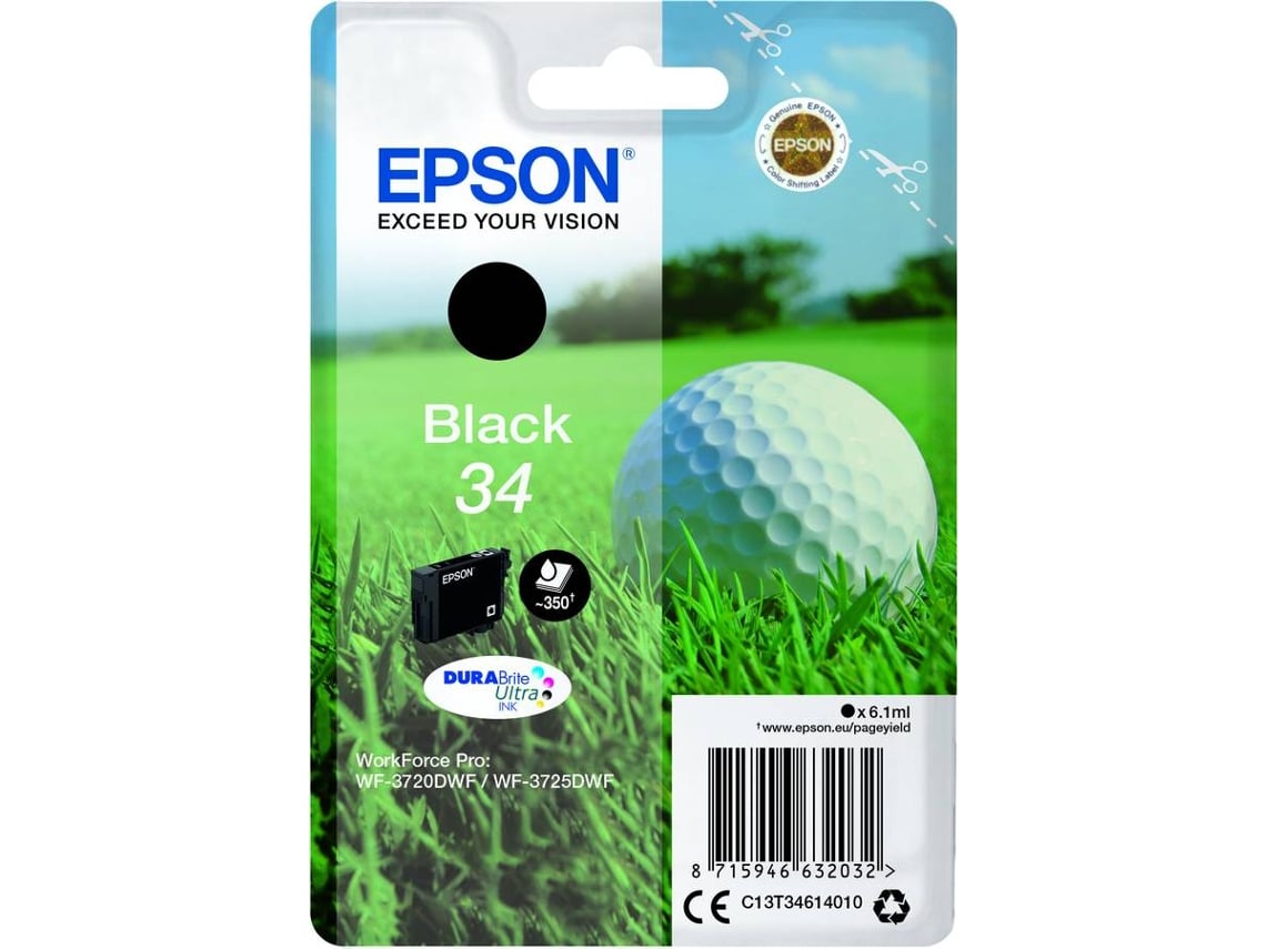 Tinteiro Epson 34 Preto Original 6.1 ml