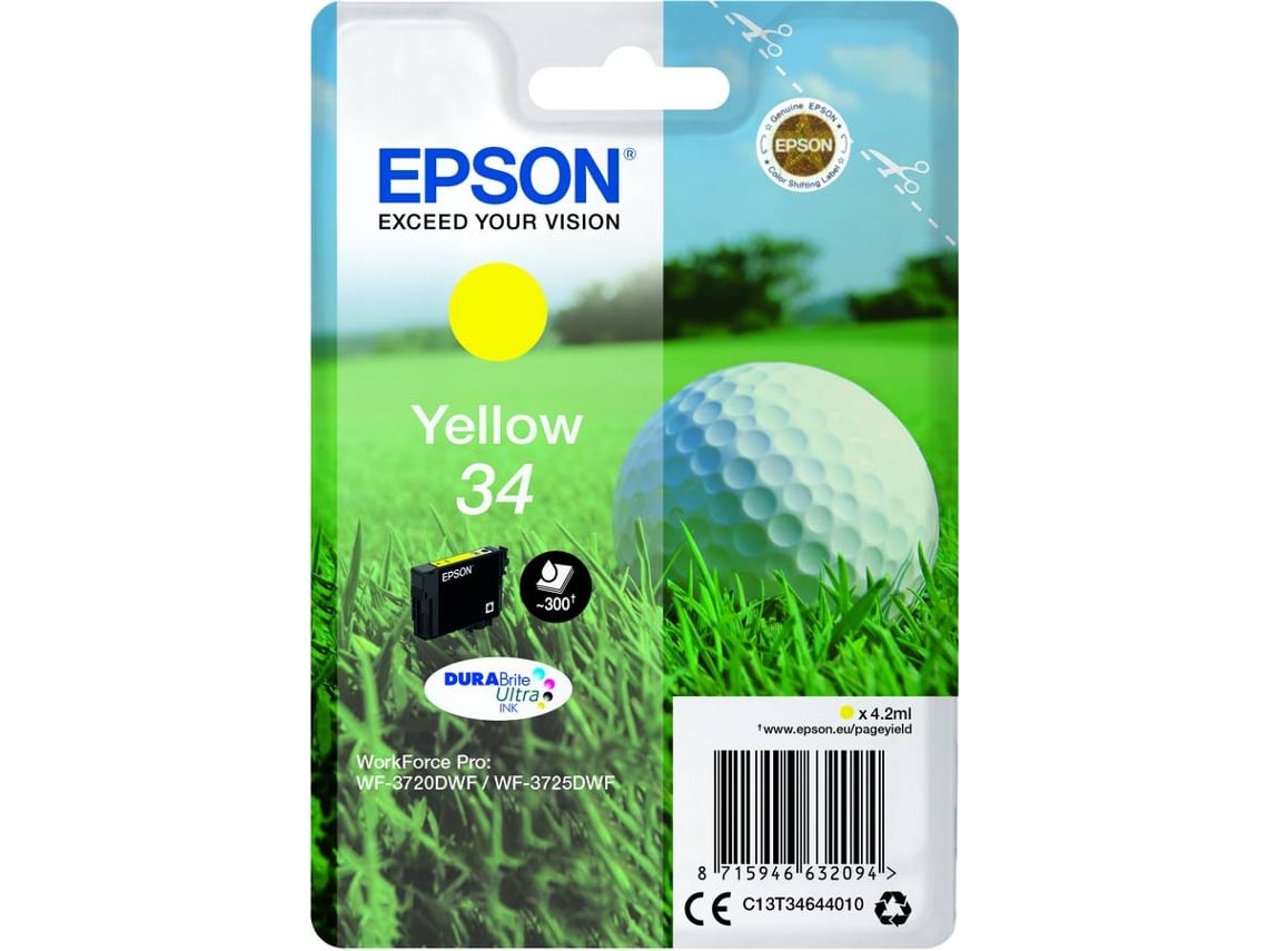 Tinteiro Epson 34 Amarelo 4.2ml Original