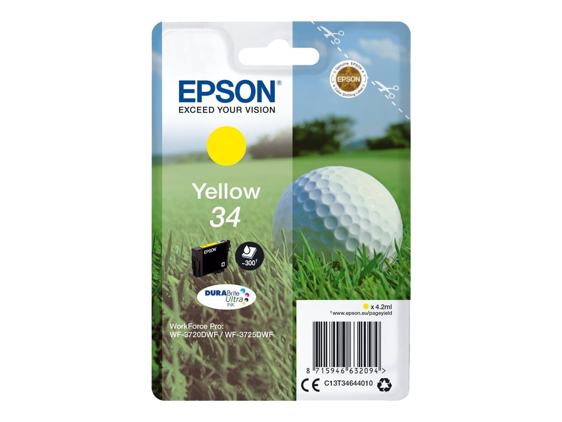 Tinteiro Epson 34 Amarelo 4.2ml Original - Imagem 2