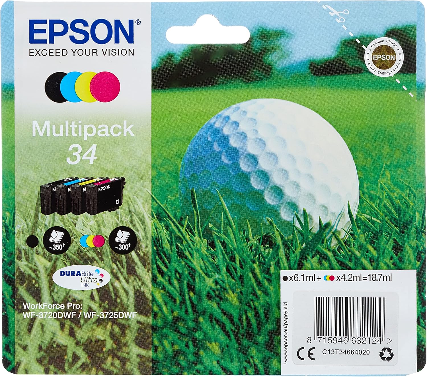 Tinteiro Multipack Epson 34 Original Pack 4 Cores - Imagem 3