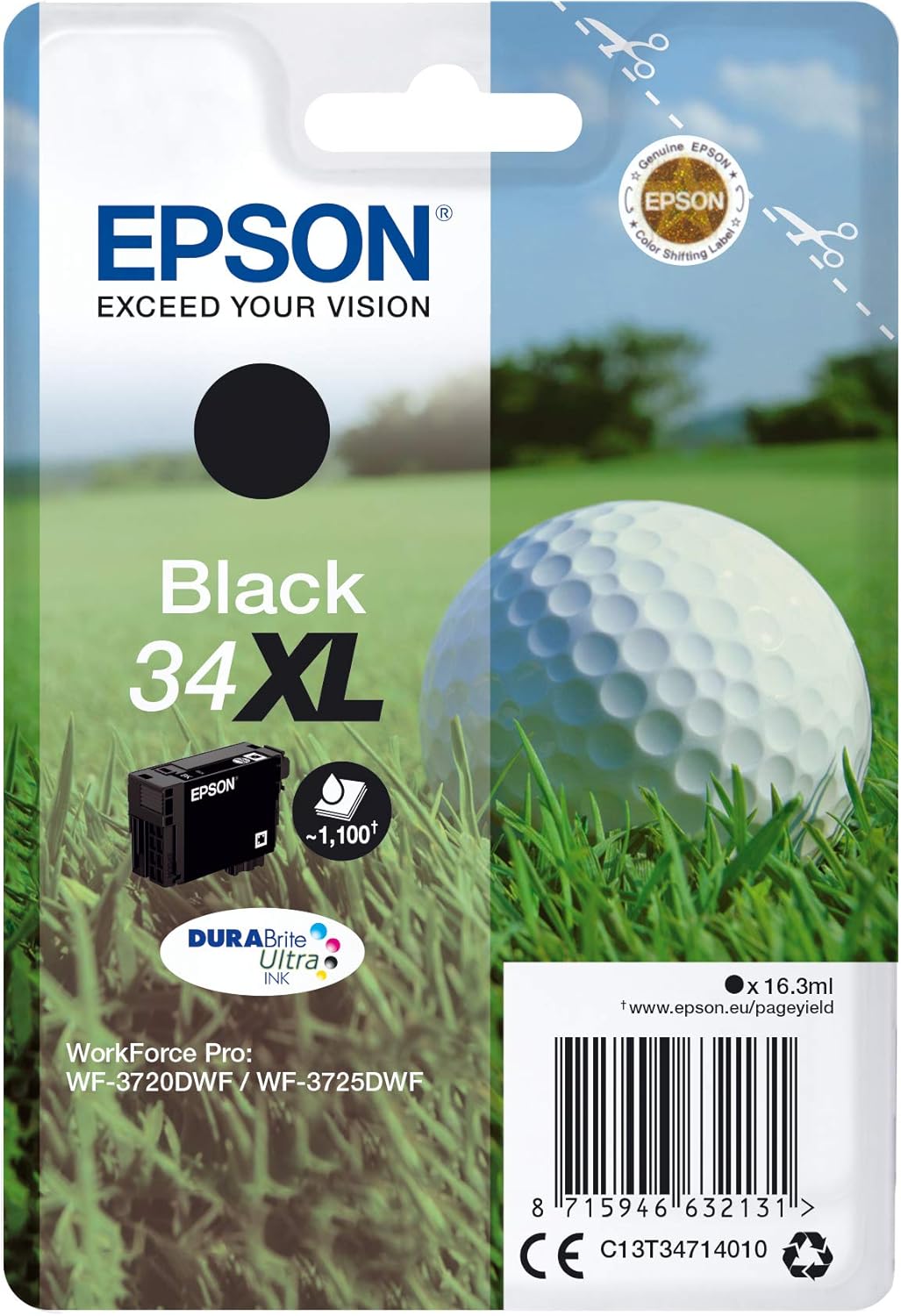 Tinteiro Epson 34XL XL Preto 16.3 ml