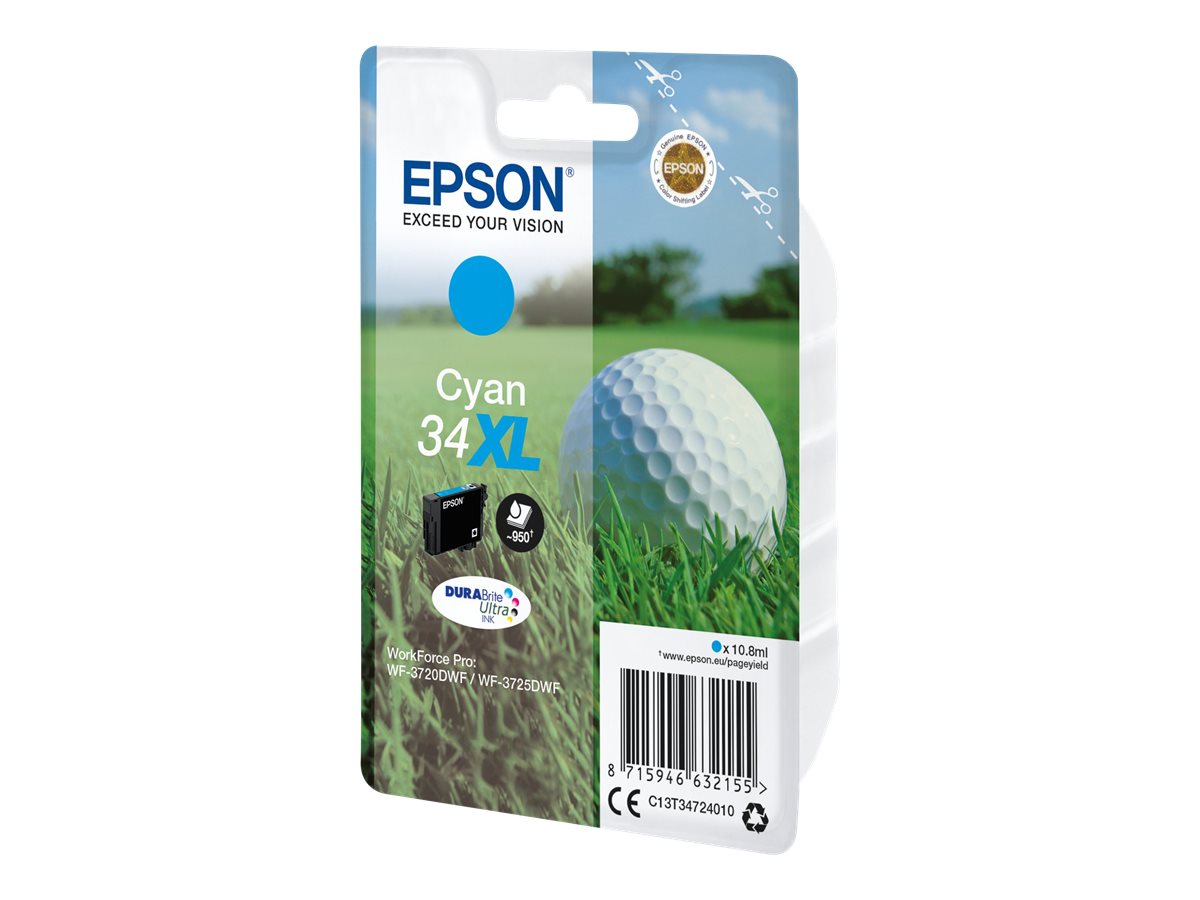 Tinteiro Epson 34XL Ciano XL Original - Imagem 1