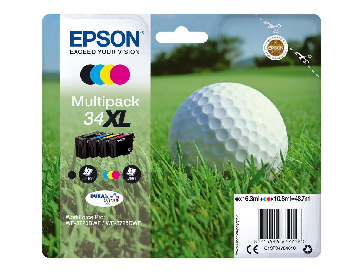 Tinteiro Epson 34XL Conjunto 4 Cores XL Original - Imagem 2