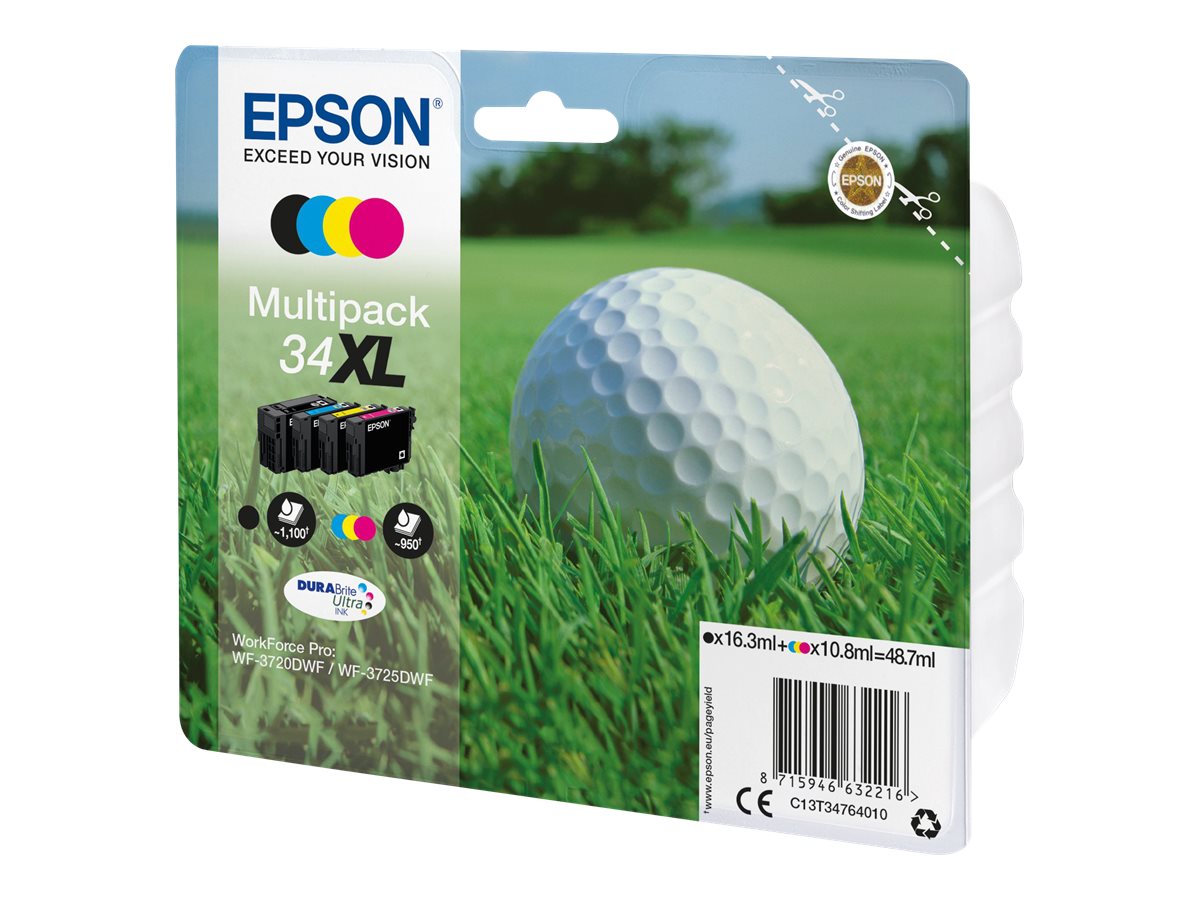 Tinteiro Epson 34XL Conjunto 4 Cores XL Original - Imagem 1