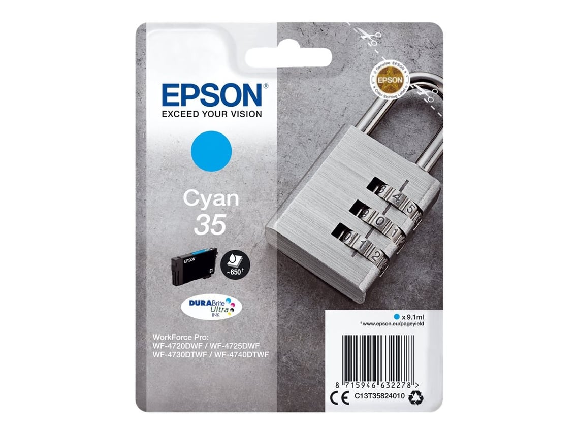 Tinteiro Epson 35 Cyan Original 9.1ml - Imagem 2