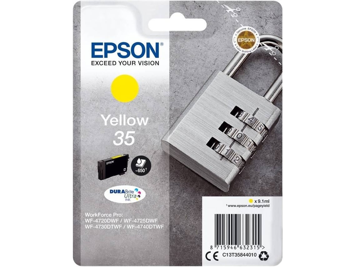 Tinteiro Epson 35 Amarelo 9.1ml Original - Imagem 1