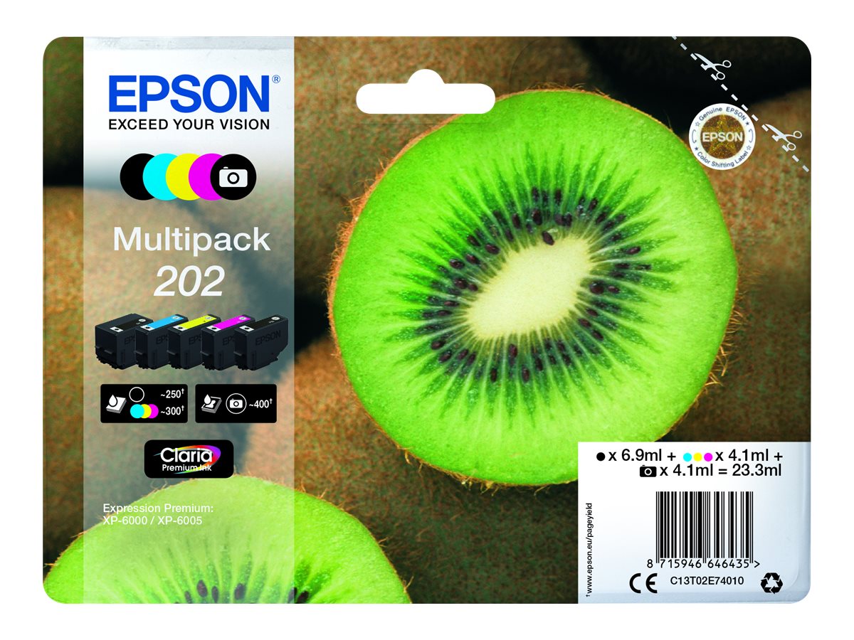 Pack Tinteiros Epson 202 Original 5 Cores Preto Foto - Imagem 3