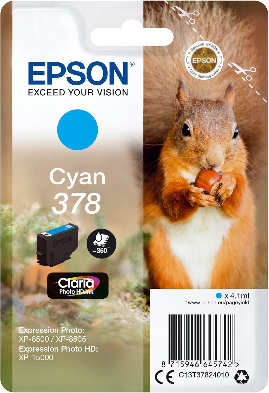 Tinteiro Epson 378 Cyan 4.1ml Original - Imagem 1