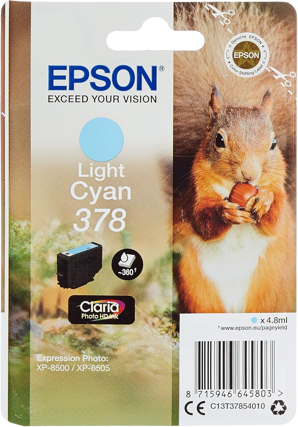 Tinteiro Epson 378 Azul Ciano Claro 4.8ml Original - Imagem 4