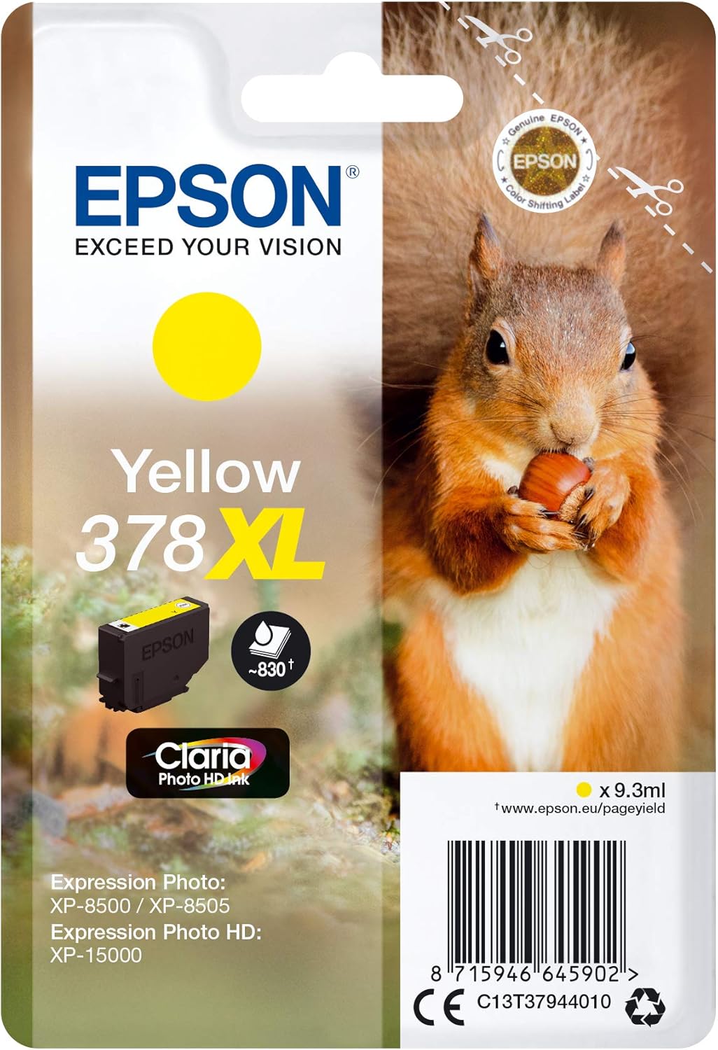 Tinteiro Epson 378XL Amarelo XL Original - Imagem 1