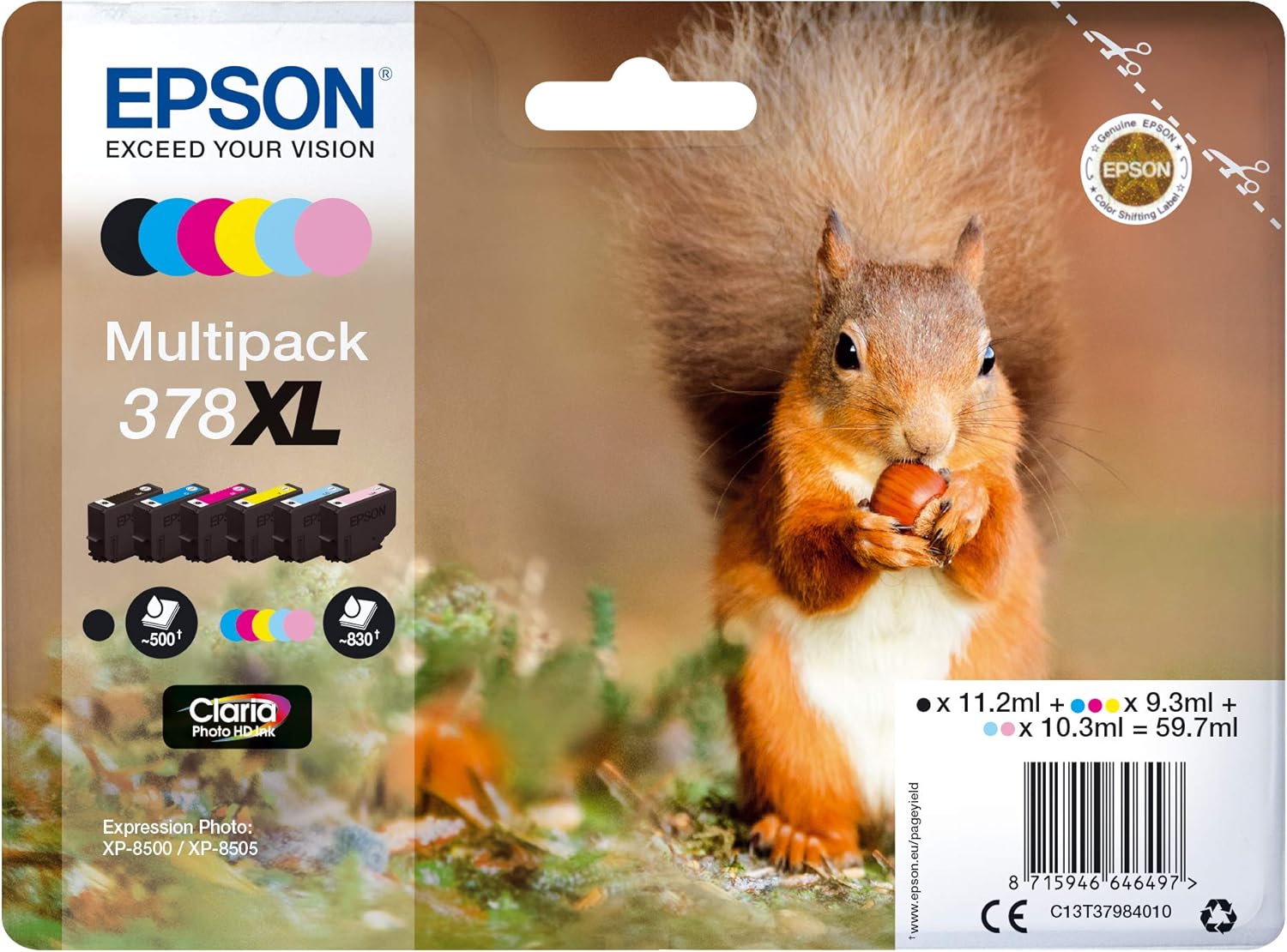 Multipack Tinteiros Epson 378XL 6 Cores XL - Imagem 1