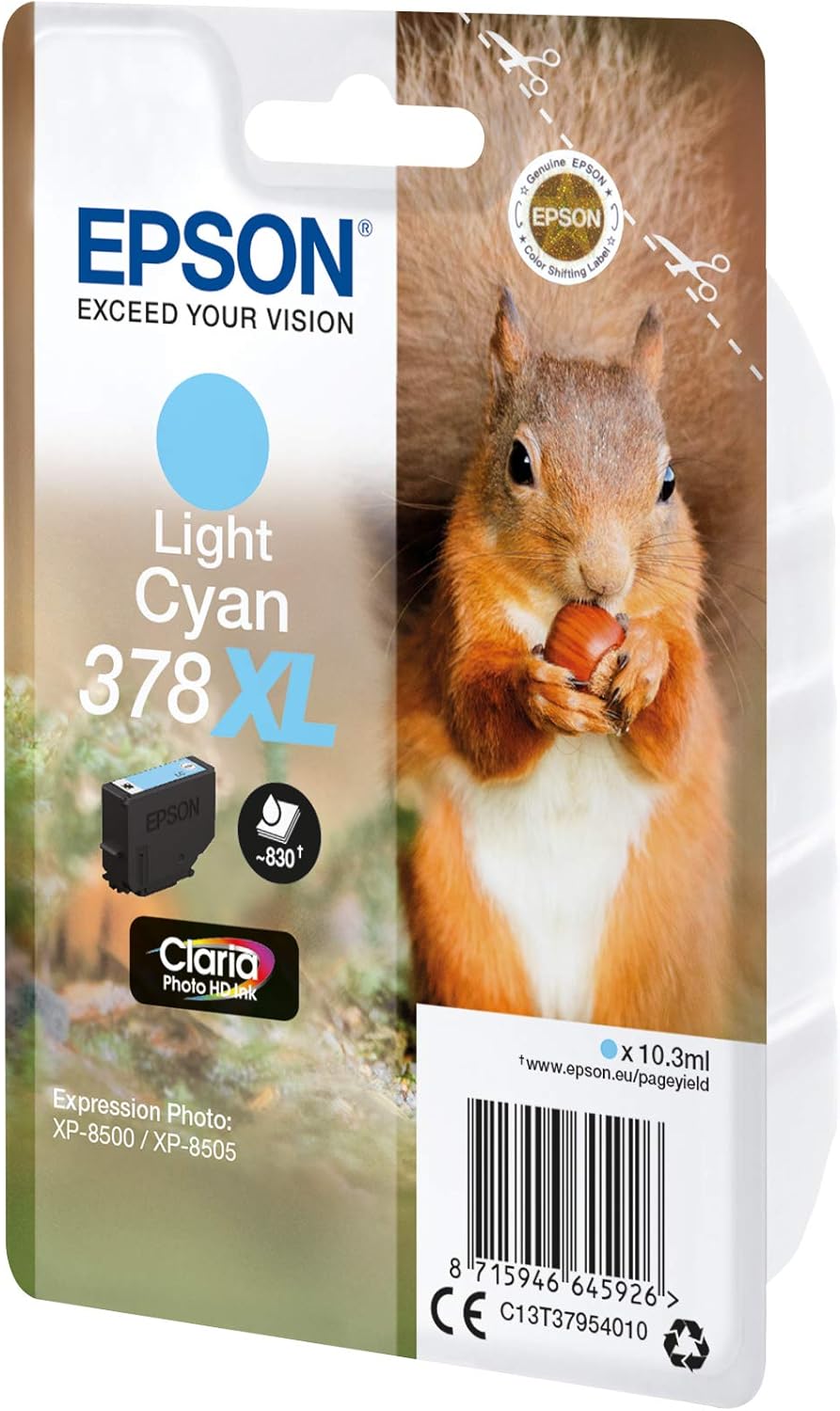Tinteiro Epson 378XL XL Ciano Claro Original - Imagem 3