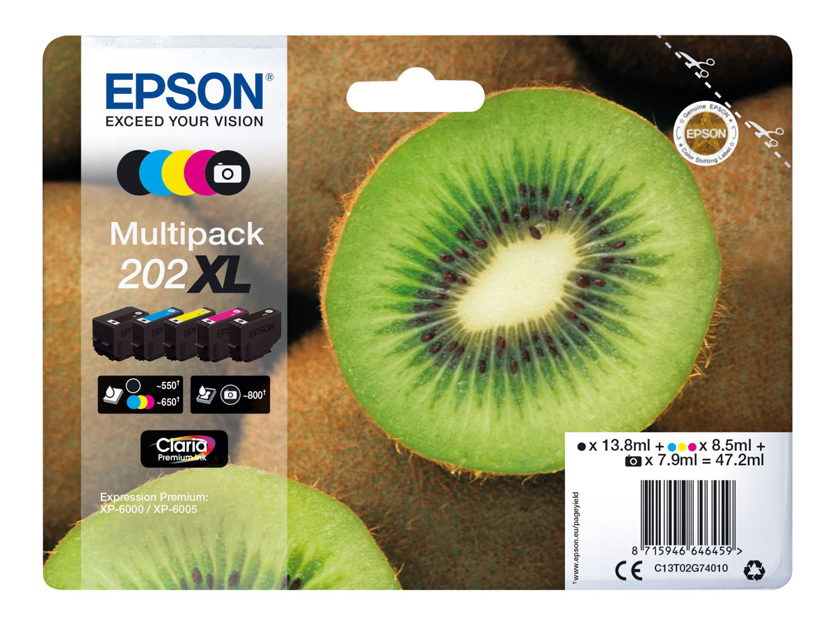 Tinteiro Multipack Epson 202XL XL Original 5 Cores - Imagem 1
