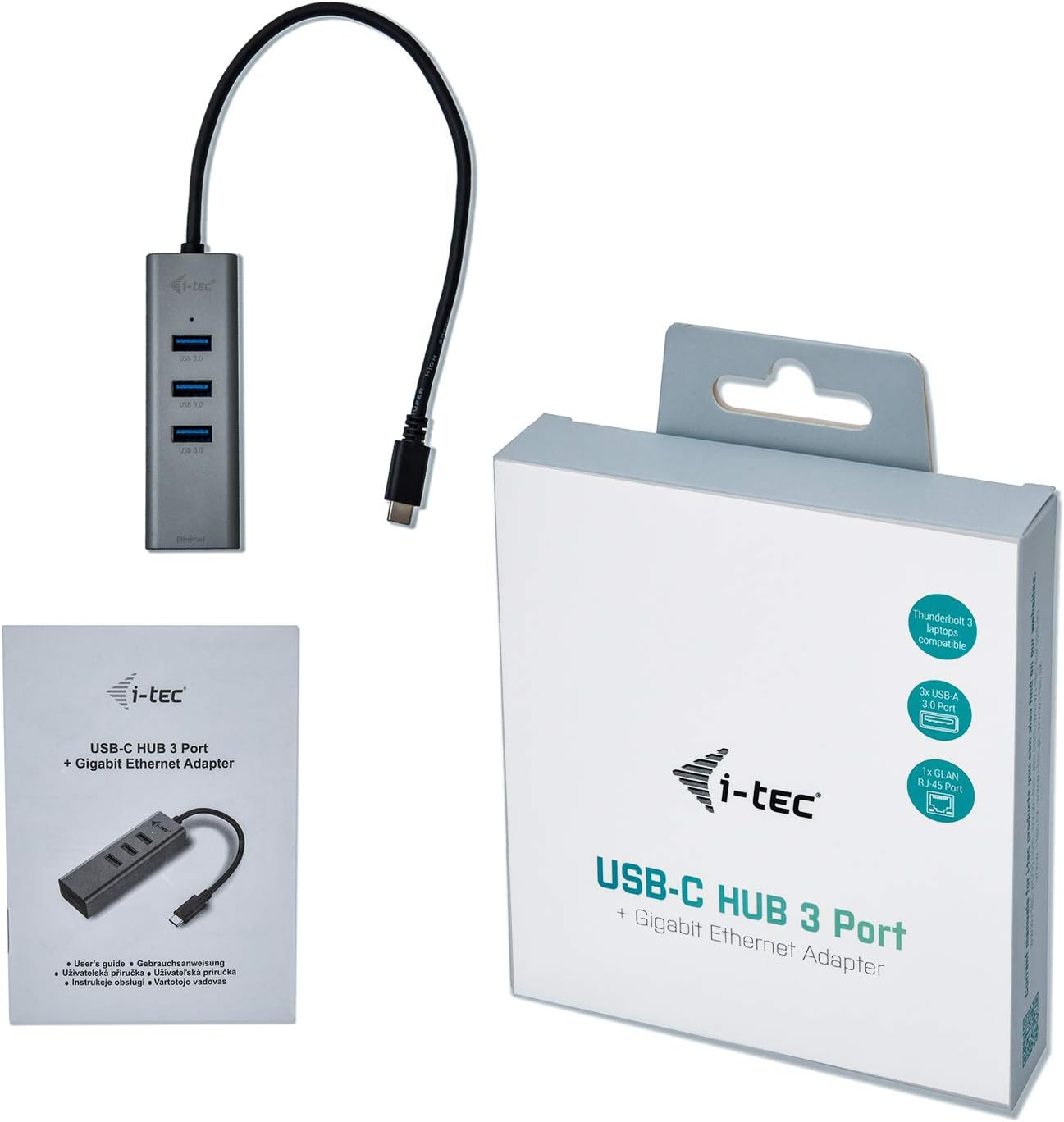 Hub i-Tec USB-C 3 Portas USB 3.0 Ethernet Gigabit Metal - Imagem 9