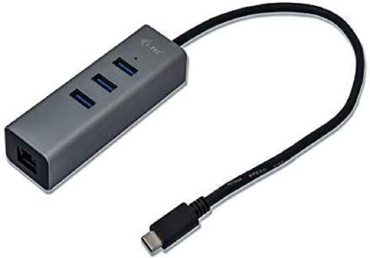 Hub i-Tec USB-C 3 Portas USB 3.0 Ethernet Gigabit Metal