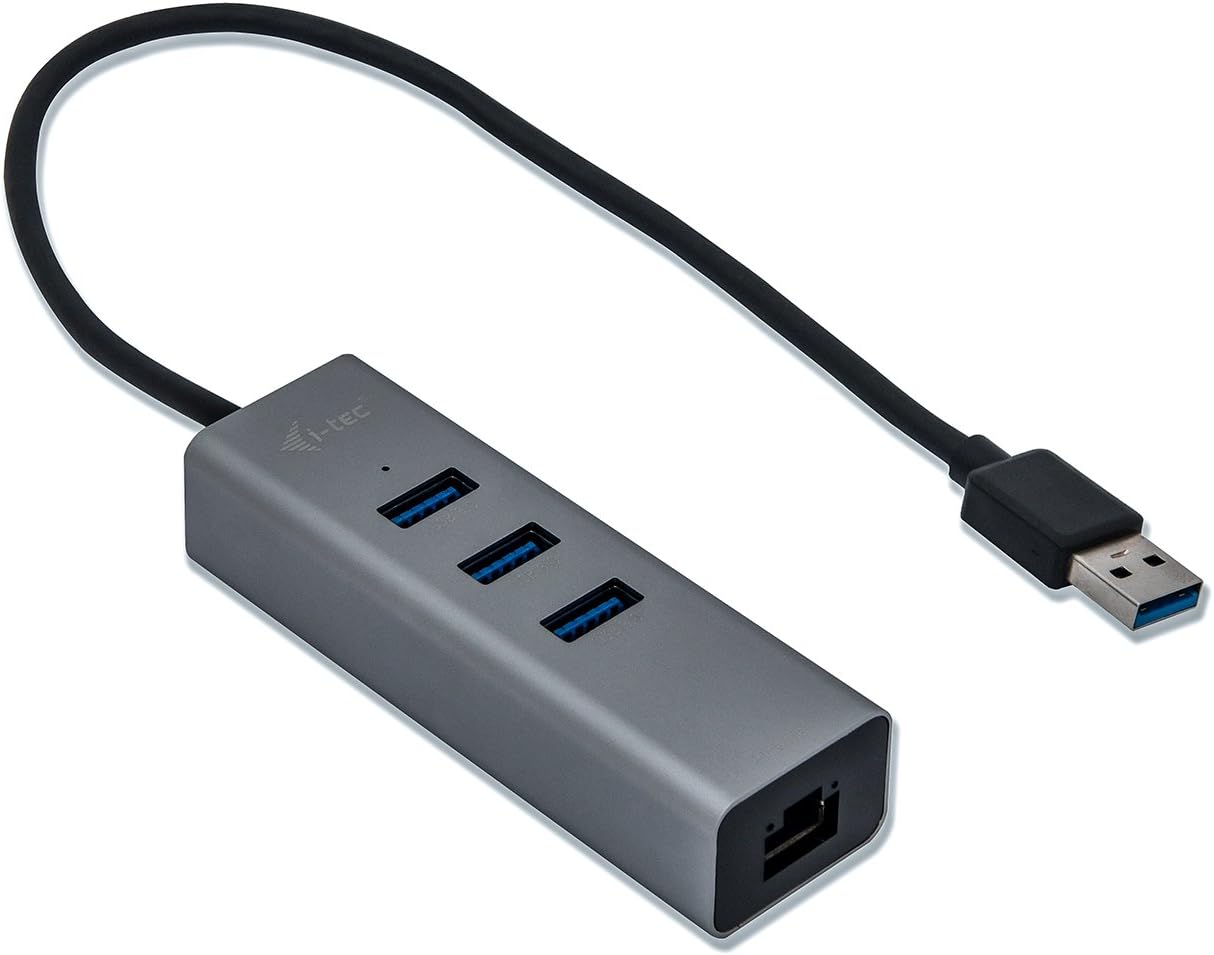Concentrador i-Tec USB 3.0 3 Portas Gigabit Metal