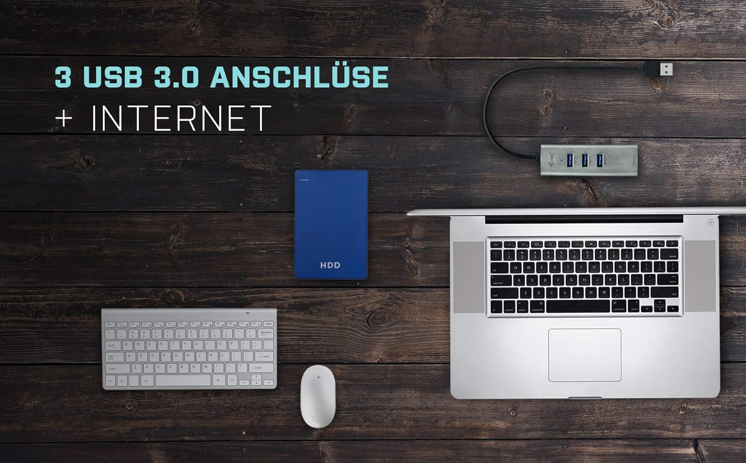Concentrador i-Tec USB 3.0 3 Portas Gigabit Metal - Imagem 4