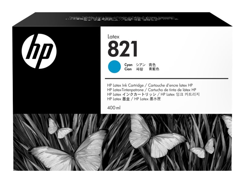 Tinteiro HP 821 Original Latex Azul Cyan 400 ml - Imagem 1