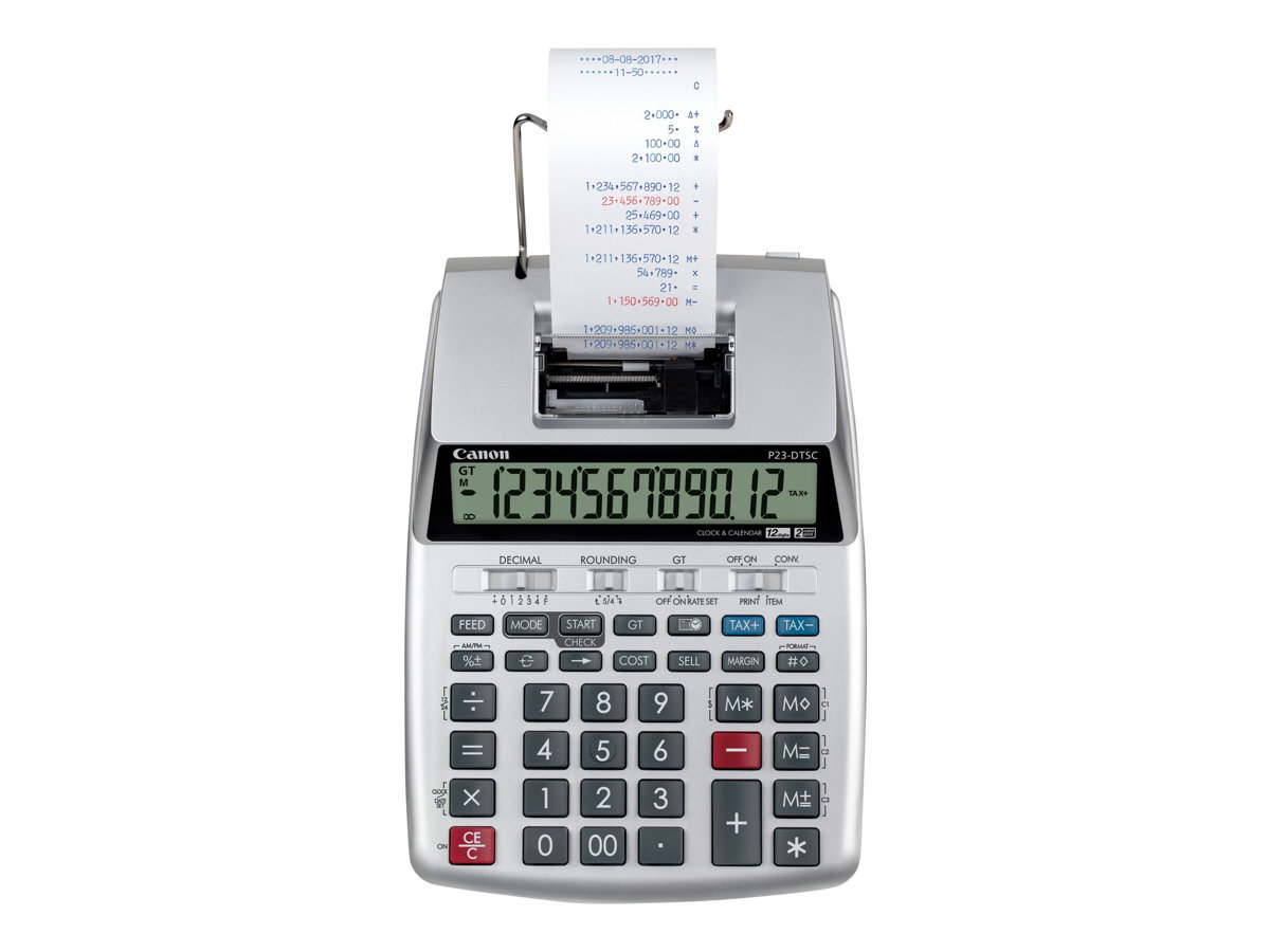 Calculadora com Impressora Canon P23-DTSC II 12 Dígitos Funções de Taxa e Negócios Prateado - Imagem 2
