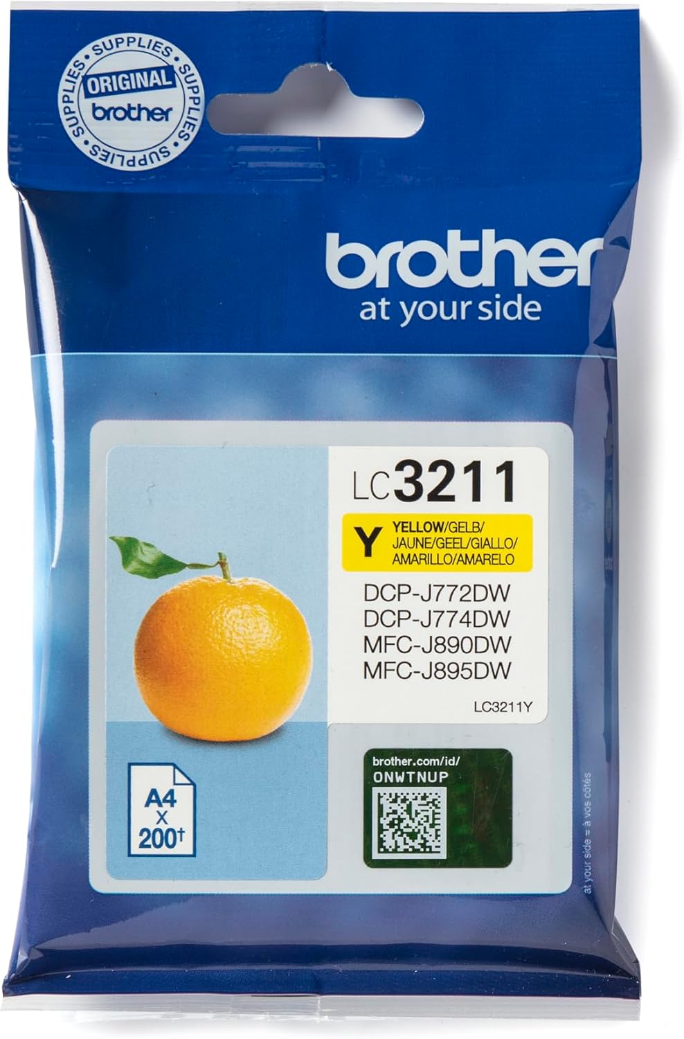 Tinteiro Brother LC3211Y Amarelo Original
