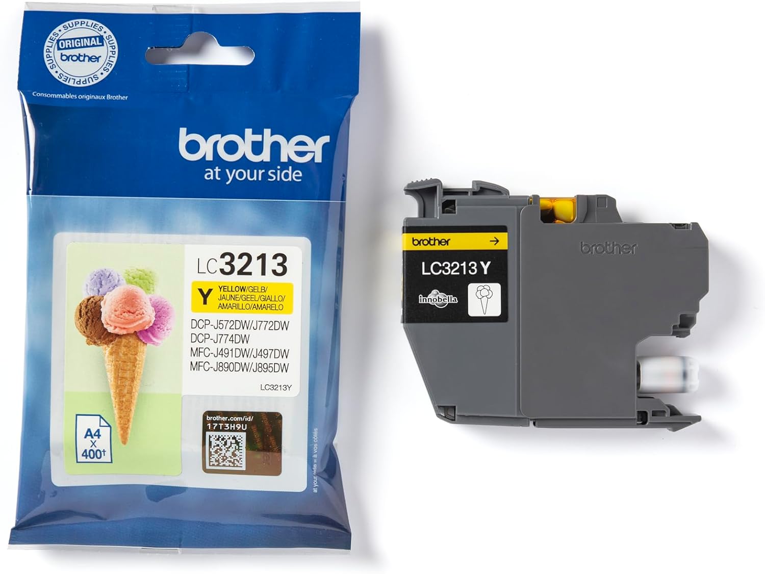 Tinteiro Brother LC3213 Amarelo Original - Imagem 3