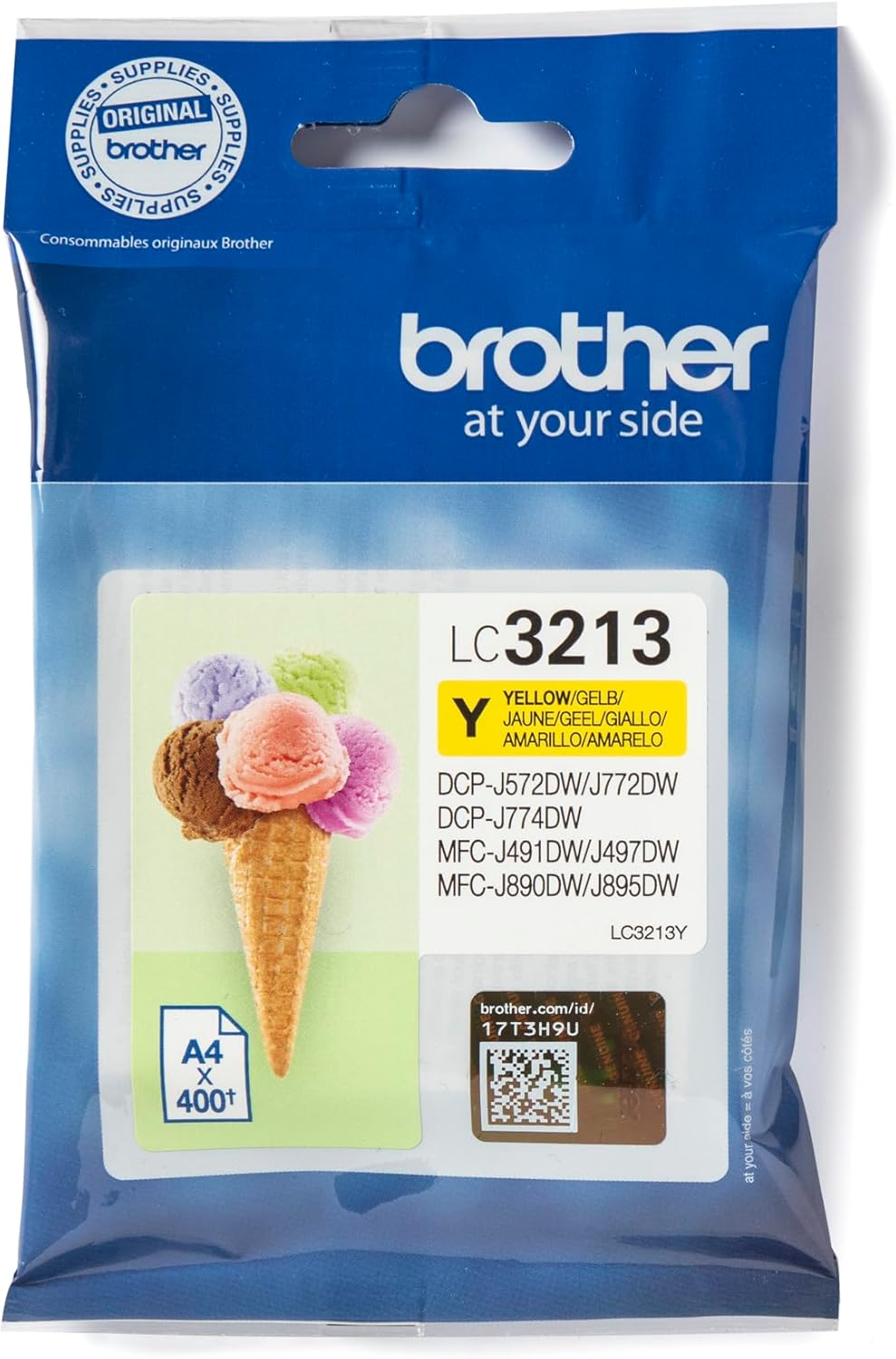 Tinteiro Brother LC3213 Amarelo Original