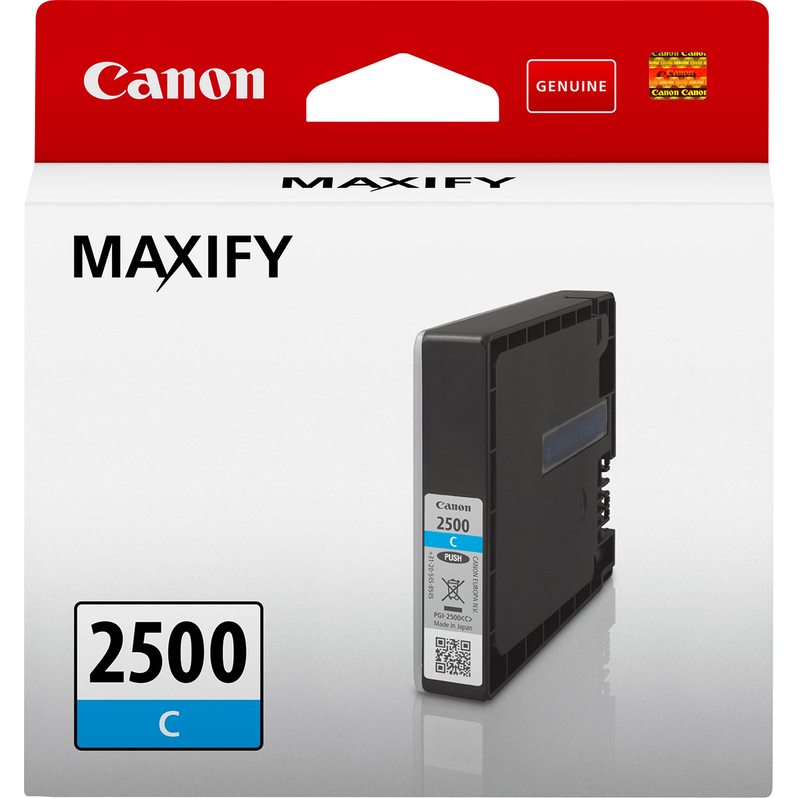 Tinteiro Canon PGI-2500 C Ciano 9.6ml Original DRHD para Impressoras MAXIFY - Imagem 1