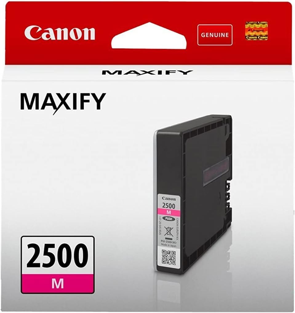 Tinteiro Canon PGI-2500M Magenta Original 9.6ml para MAXIFY iB4050 MB5050 MB5150 MB5450 - Imagem 1