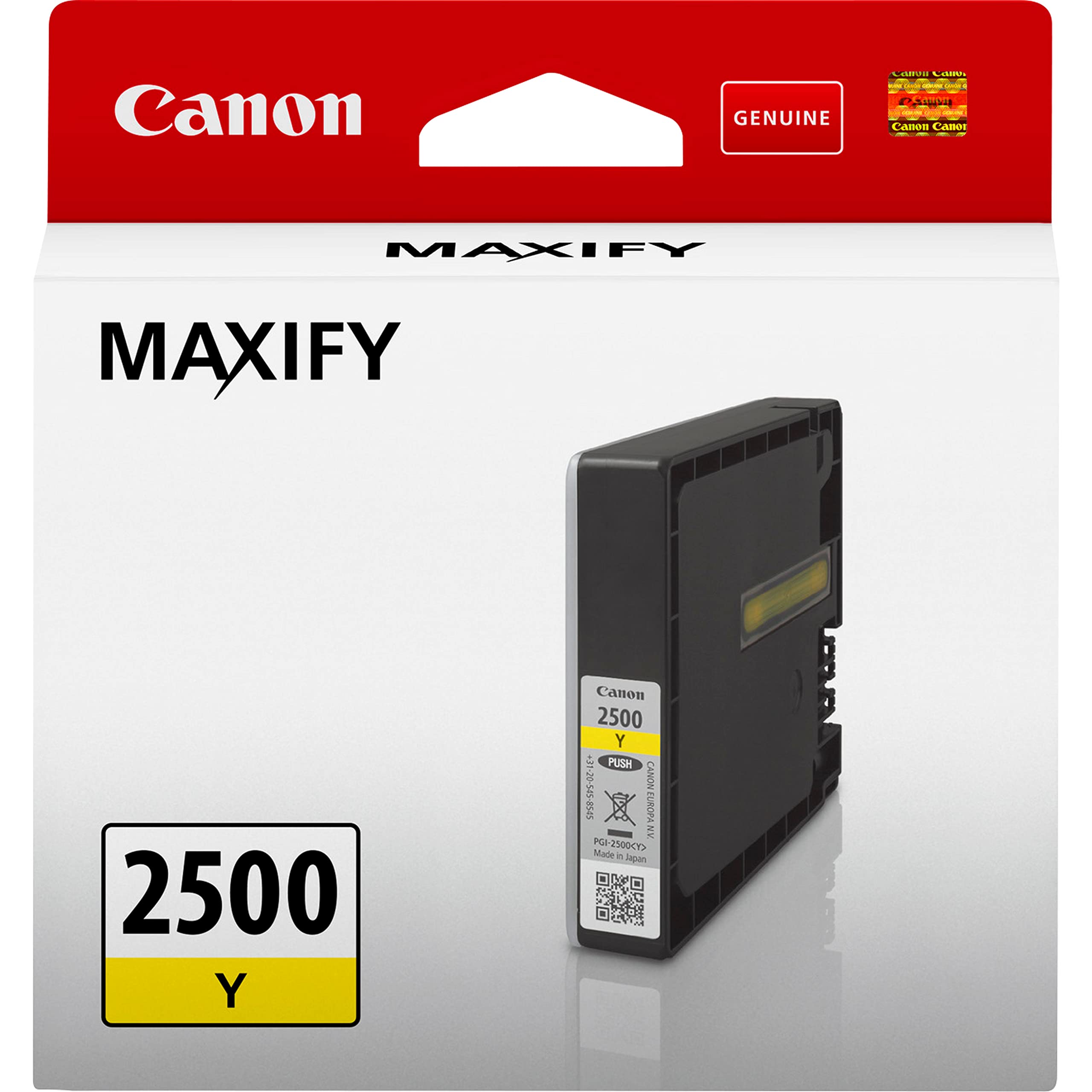 Tinteiro Original Canon PGI-2500 Y Amarelo 9.6ml 700 Páginas - Imagem 1