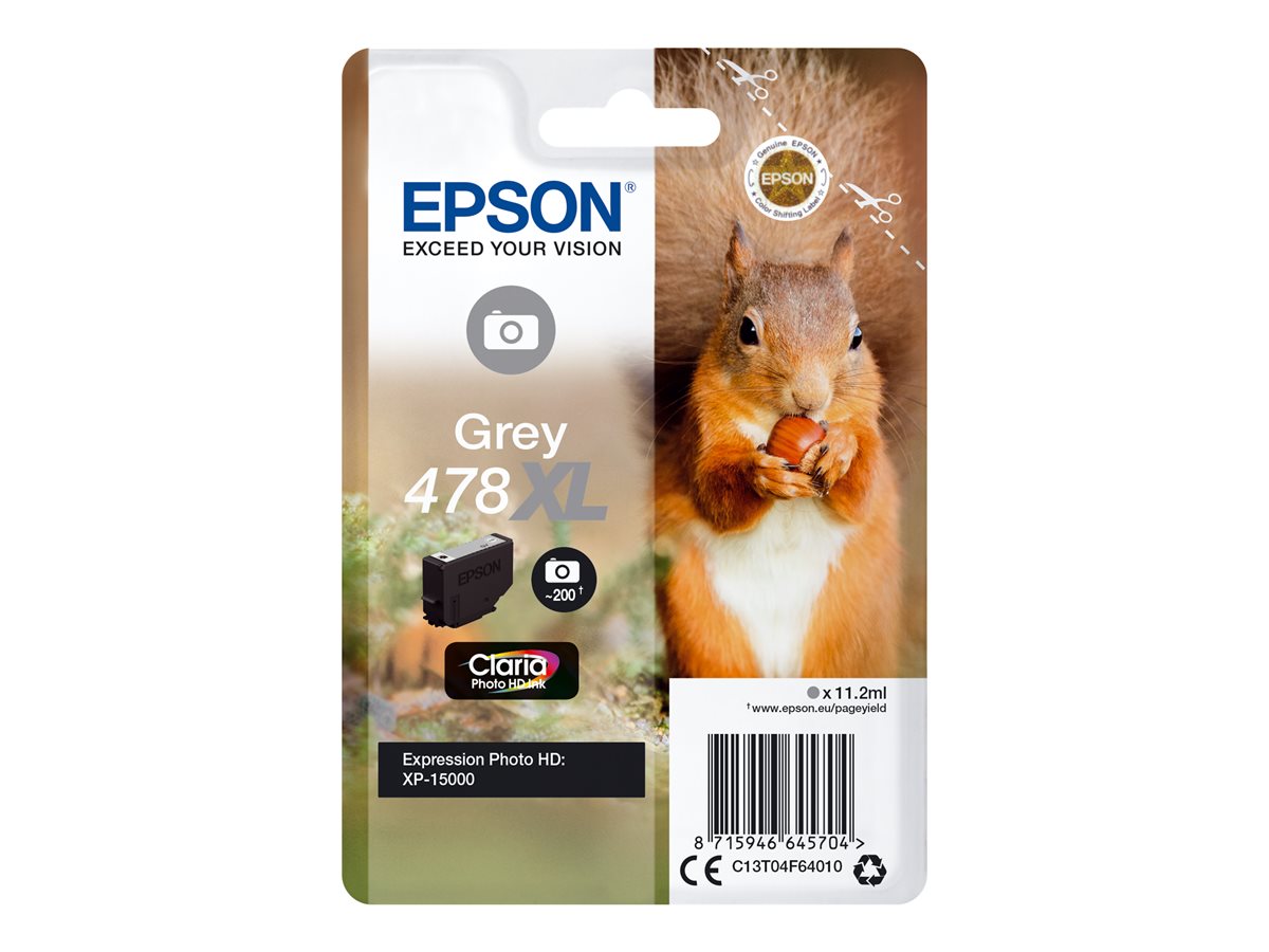 Tinteiro Epson 478XL Original Alta Capacidade Cinza