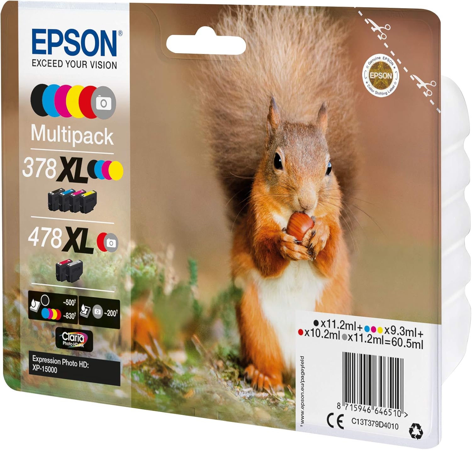 Tinteiros Epson 478XL Multipack 6 Cores Alta Capacidade Original - Imagem 3