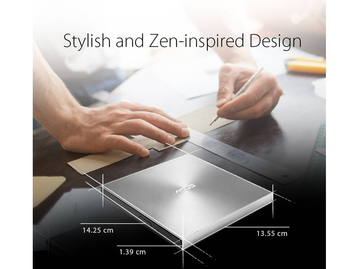 Gravador DVD Externo ASUS ZenDrive U9M Prata - Imagem 11