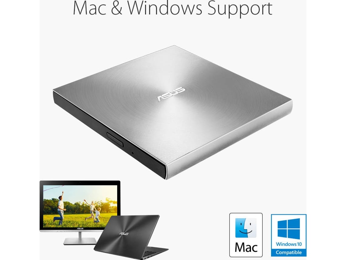 Gravador DVD Externo ASUS ZenDrive U9M Prata - Imagem 10