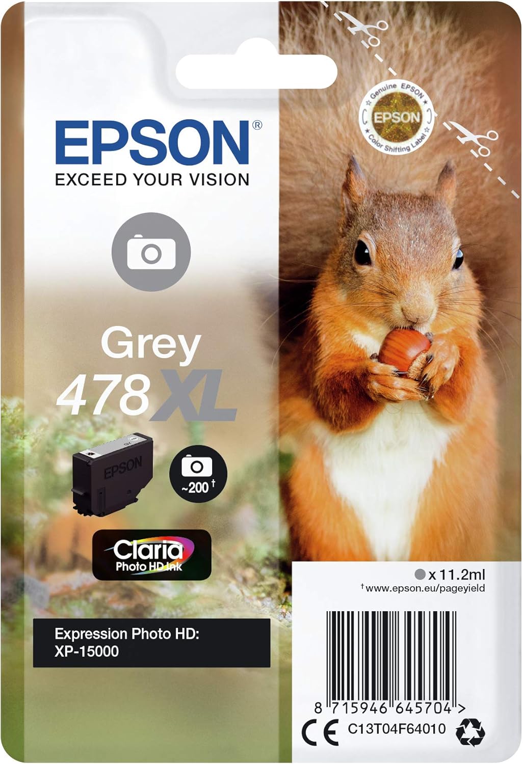 Tinteiro Epson 478XL Cinza Original - Imagem 2