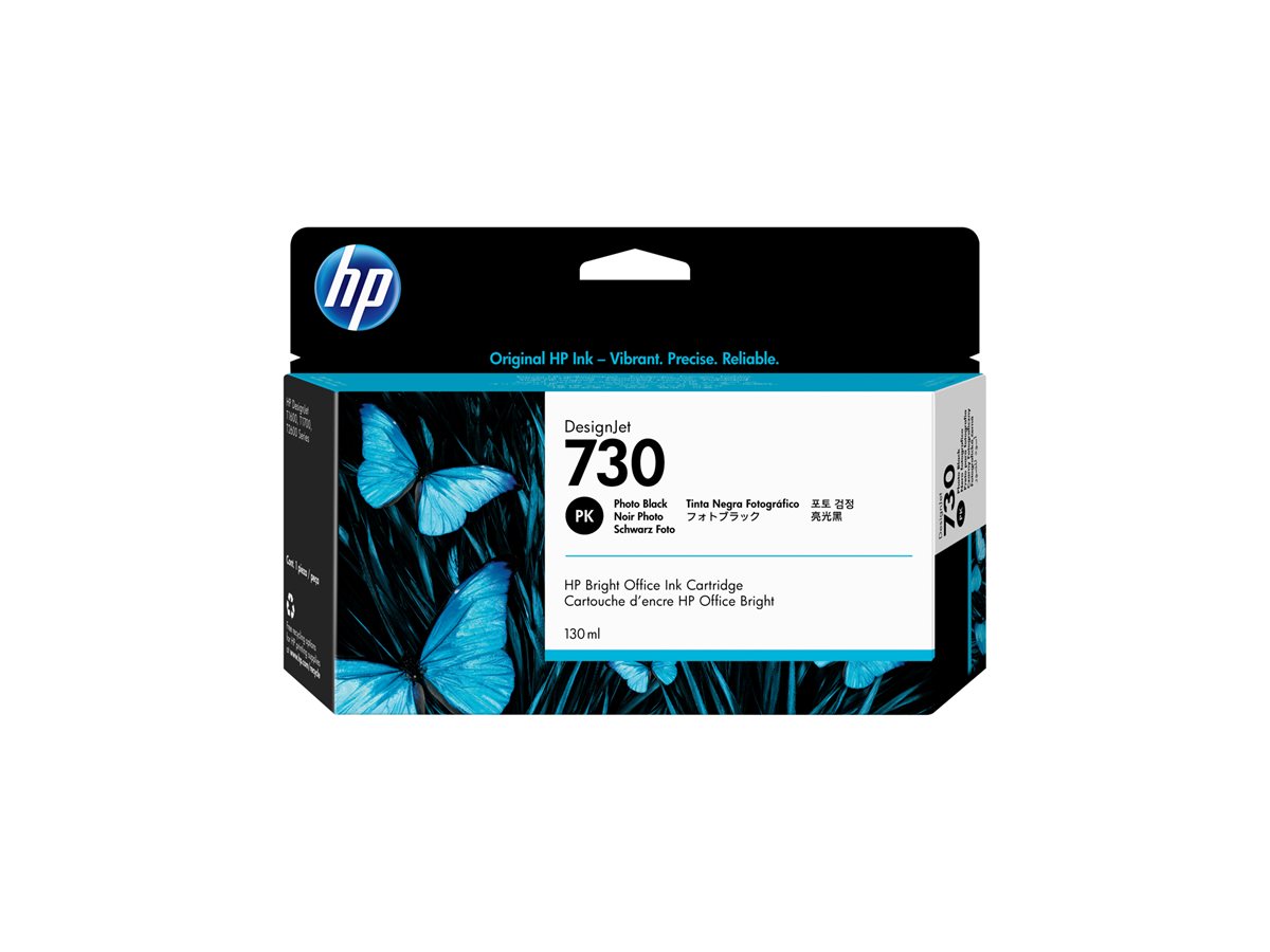 Tinteiro HP 730 Original 130 ml Preto Foto