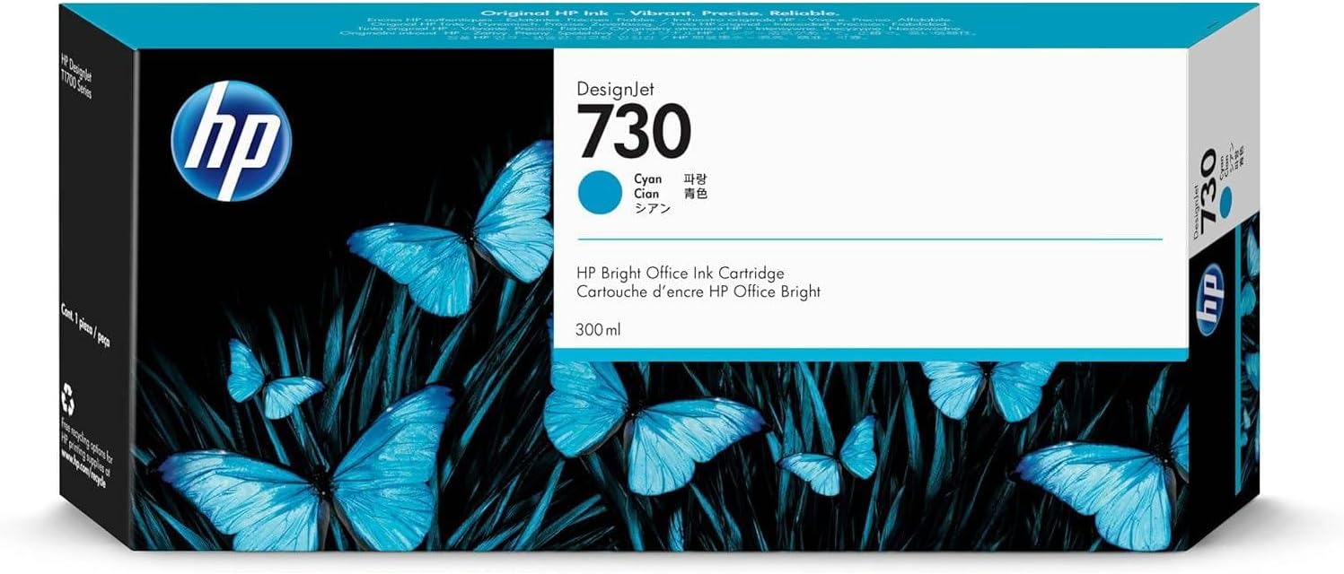 Tinteiro HP 730 DesignJet Azul Cyan Alta Capacidade 300ml Original
