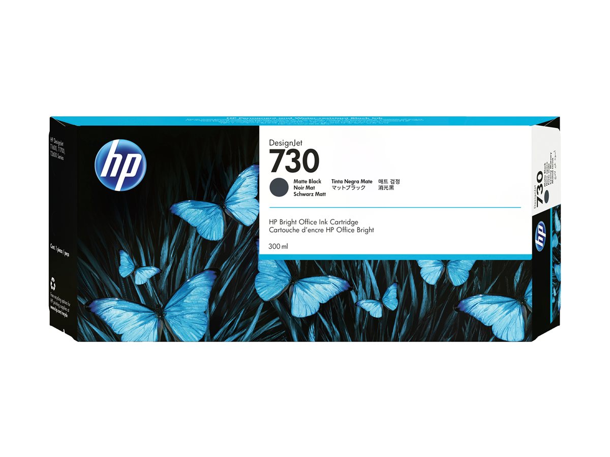 Tinteiro HP 730 Alta Capacidade 300 ml Preto Opaco Original