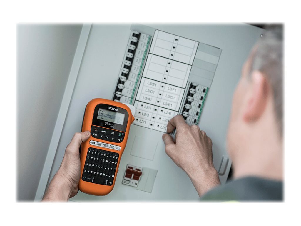 Etiquetadora Brother P-Touch PT E110VP Profissional Preto Laranja - Imagem 7