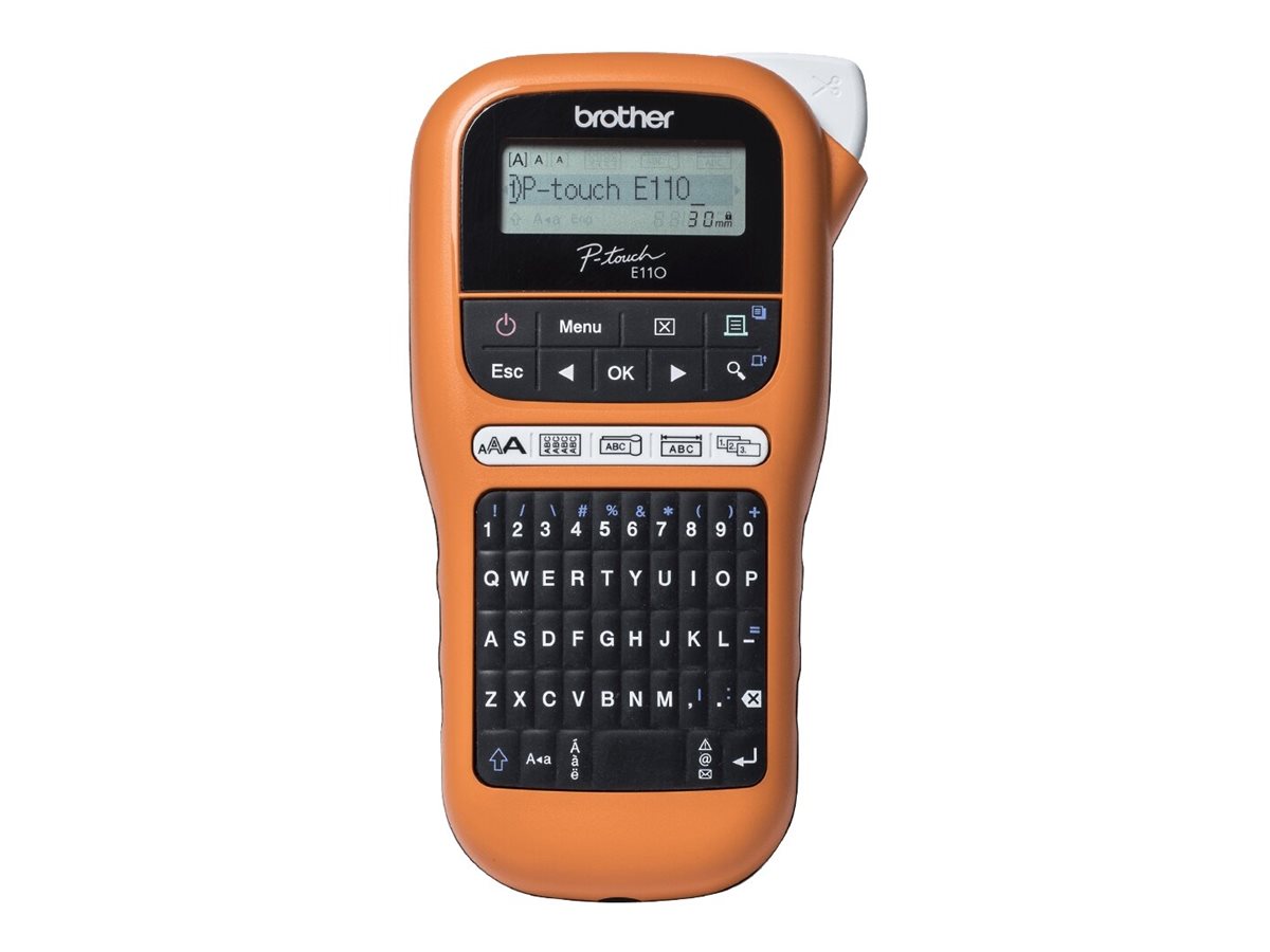 Etiquetadora Brother P-Touch PT E110VP Profissional Preto Laranja - Imagem 4