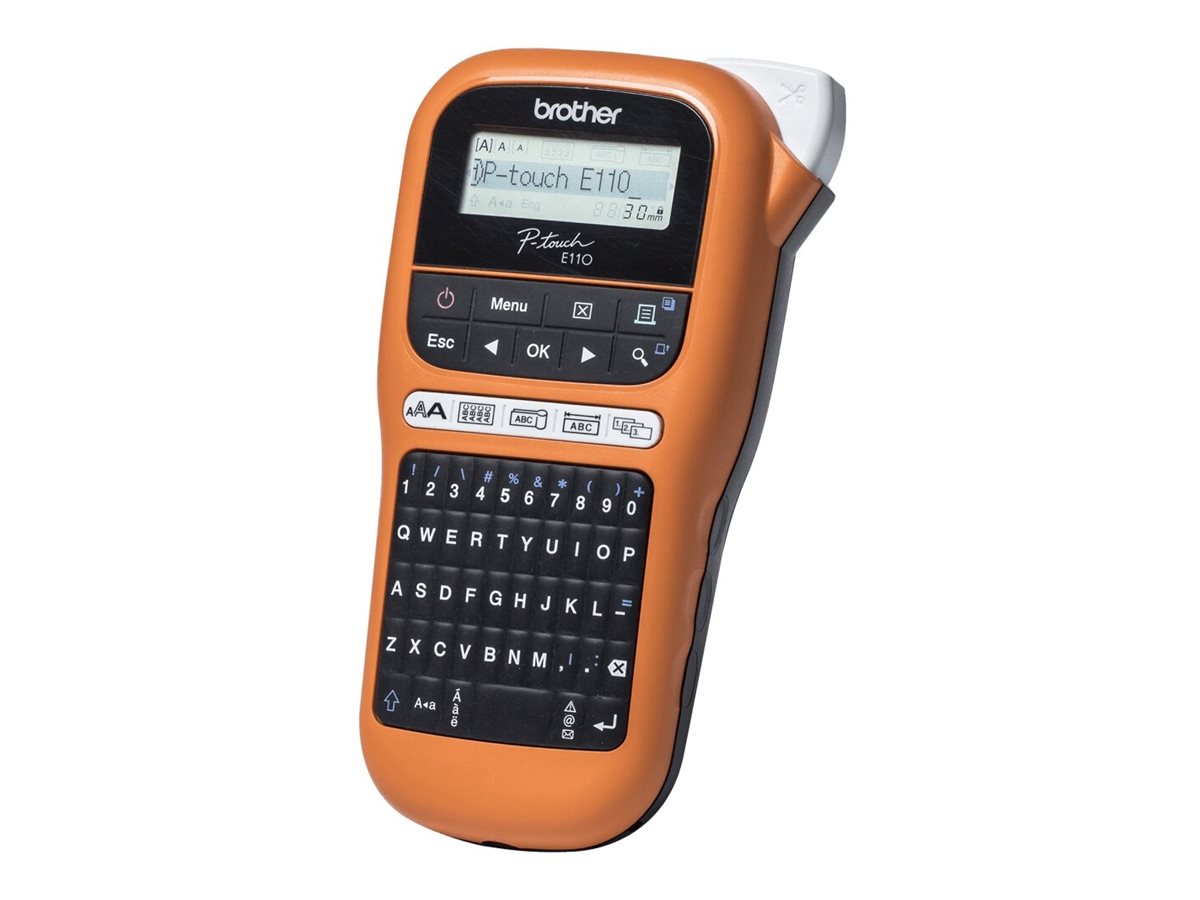 Etiquetadora Brother P-Touch PT E110VP Profissional Preto Laranja - Imagem 2