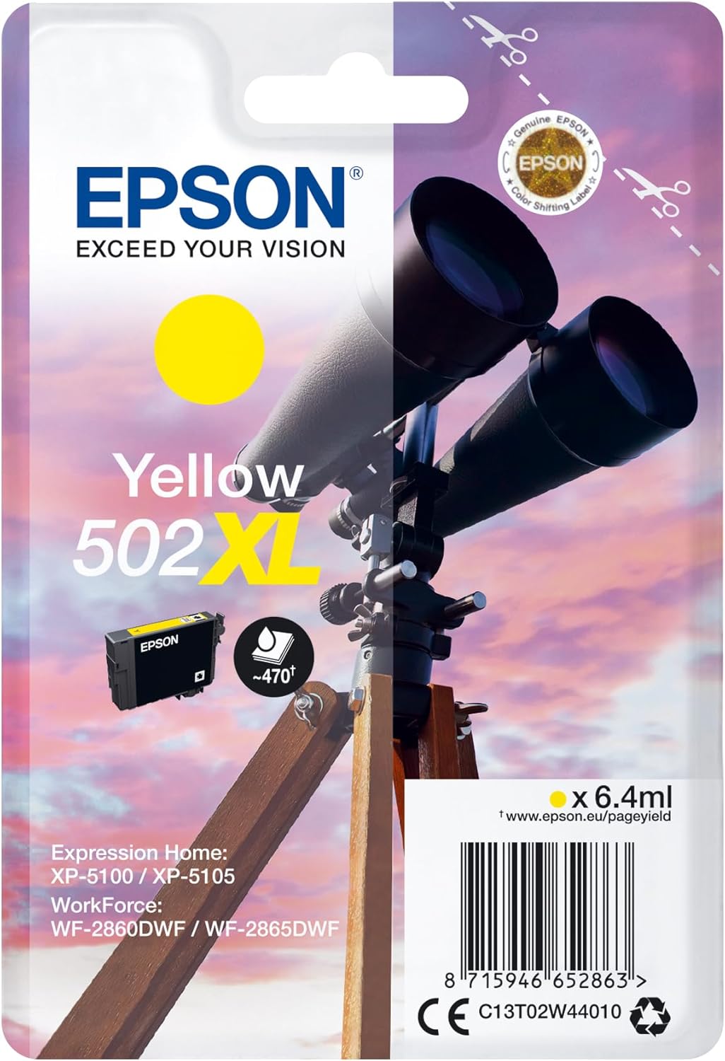 Tinteiro Epson 502XL Amarelo XL Original